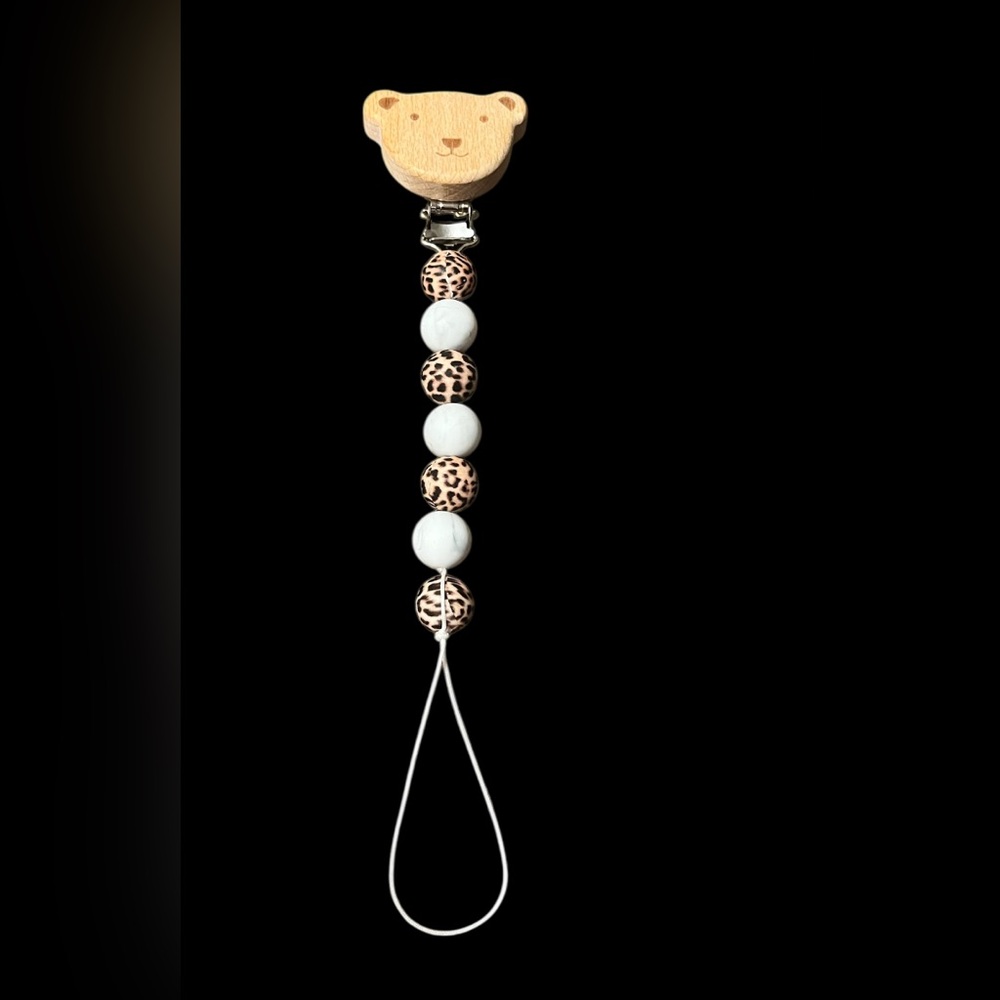 Beaded Pacifier Clips (Qty 1) - Picture 2 of 2